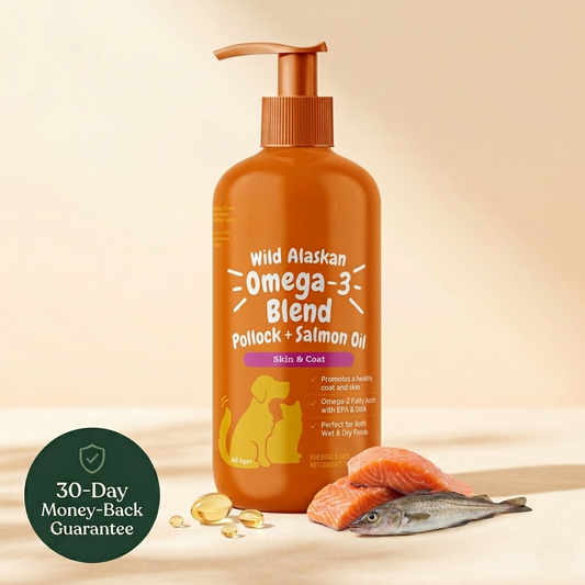 Omega Oil for Dogs & Cats — Wild Alaskan Salmon | Shiny Coat & Itch Relief